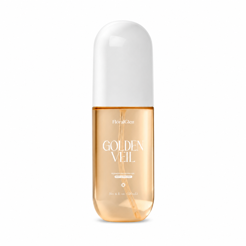FloralGlen Golden Veil Body & Hair Mist – 120 mL / 4.06 fl oz