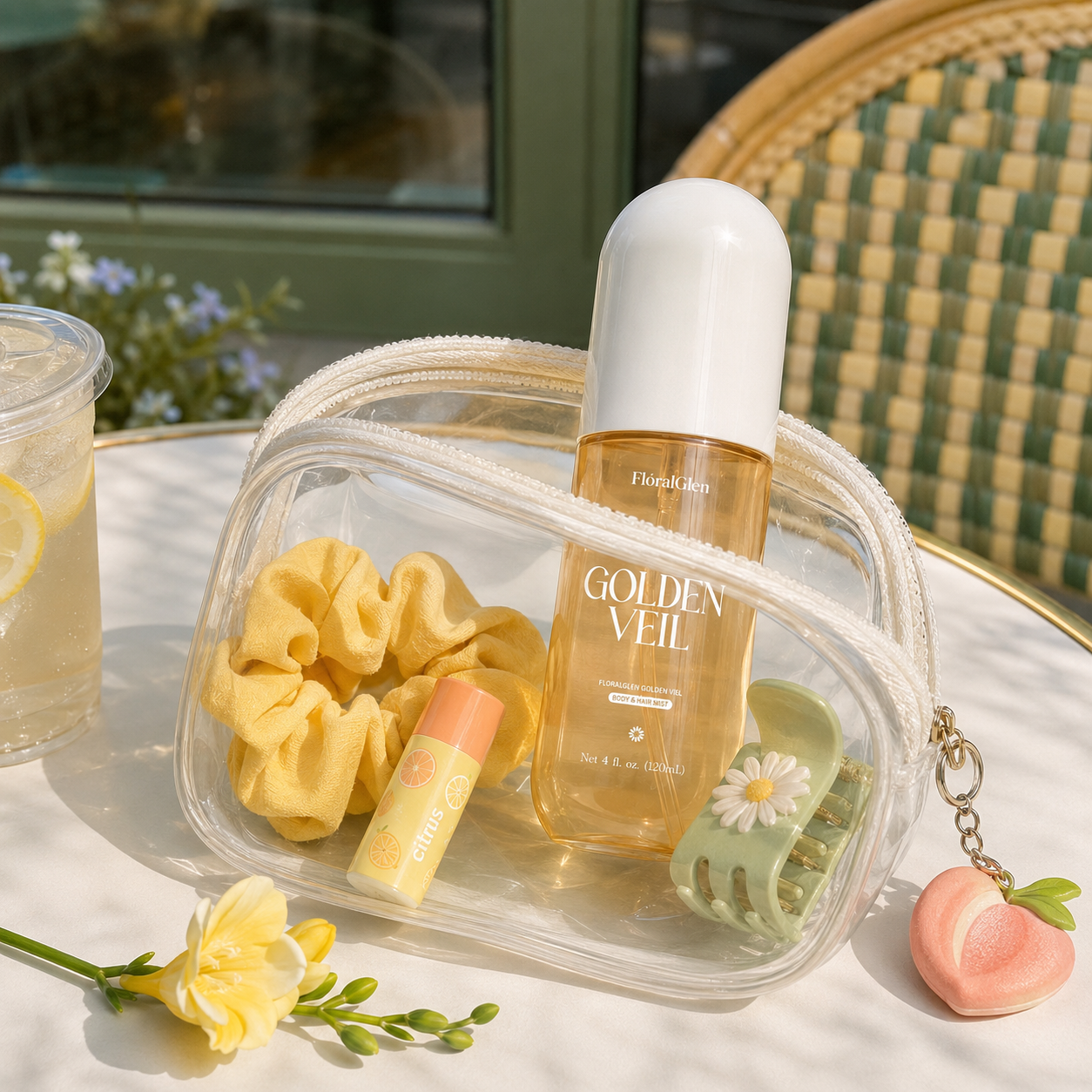 FloralGlen Golden Veil Body & Hair Mist – 120 mL / 4.06 fl oz