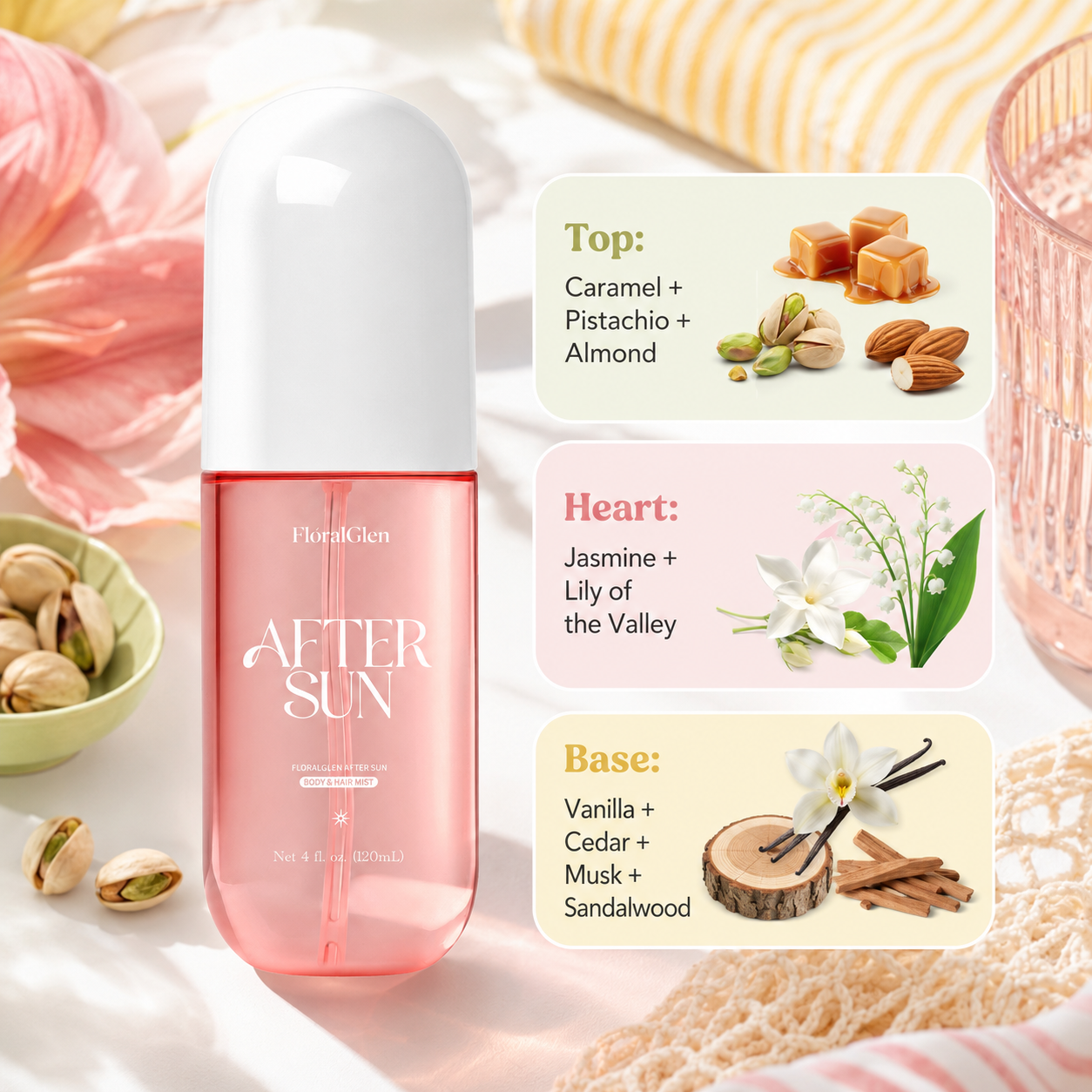 FloralGlen After Sun Body & Hair Mist – 120 mL / 4.06 fl oz