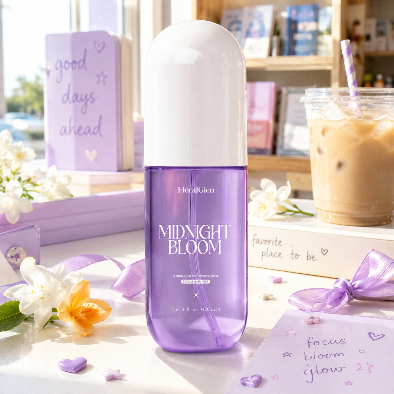 FloralGlen Midnight Bloom Body & Hair Mist – 120 mL / 4.06 fl oz